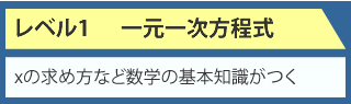 一元一次方程式