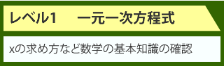 一元一次方程式